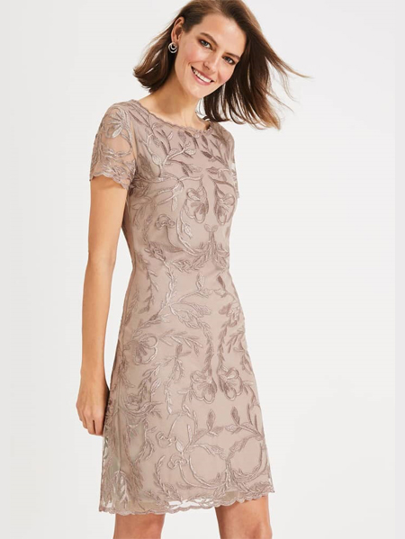 -678405430-3 پیراهن تمام دانتل ابریشم دوزی کالباسی - تصویر 1