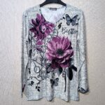 بلوز آستین بلند نخی کد YKMZ4616 - تصویر 2