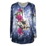 بلوز نخی آستین بلند زنانه با کد LMN302