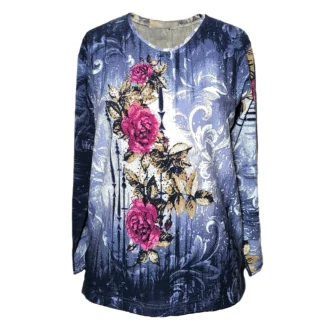 بلوز نخی آستین بلند زنانه با کد LMN302